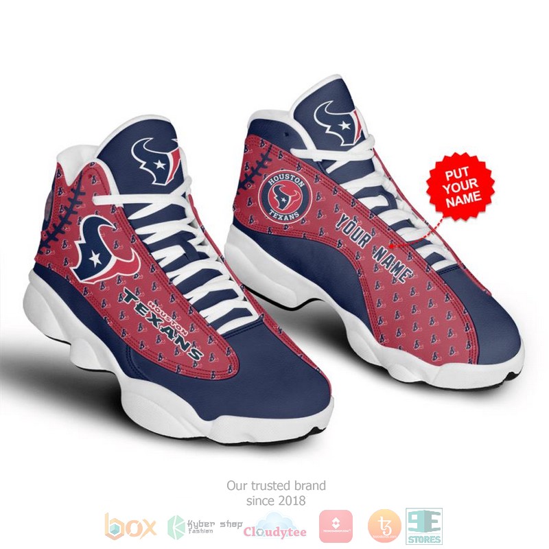 Personalized Houston Texans NFL Football Team custom Air Jordan 13 shoes