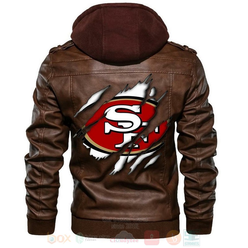 San Francisco Ers NFL Football Sons of Anarchy Brown Motorcycle Leather Jacket