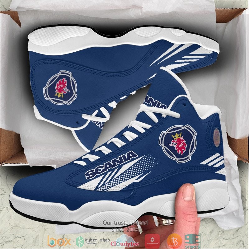 Scania Blue Air Jordan 13 Sneaker Shoes