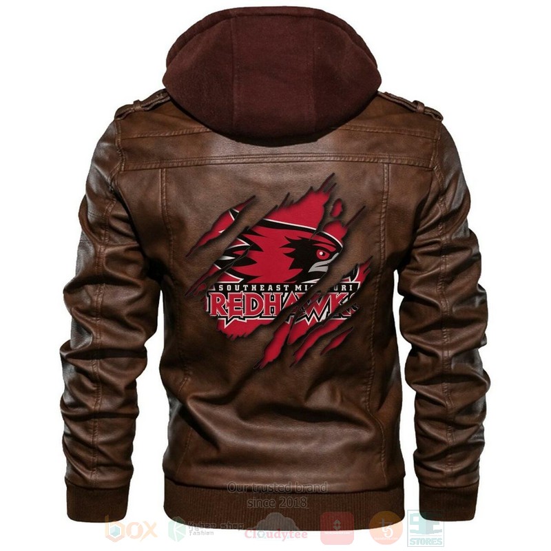 Southeast Missouri State Redhawks NCAA Brown Motorcycle Leather Jacket