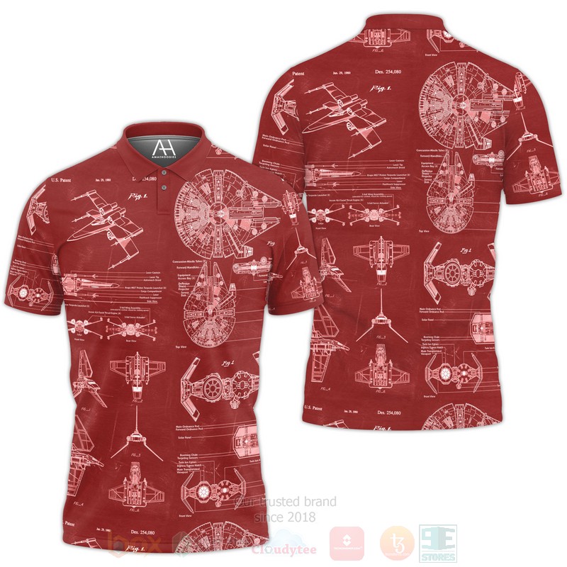 Star Wars Patent Red Polo Shirt