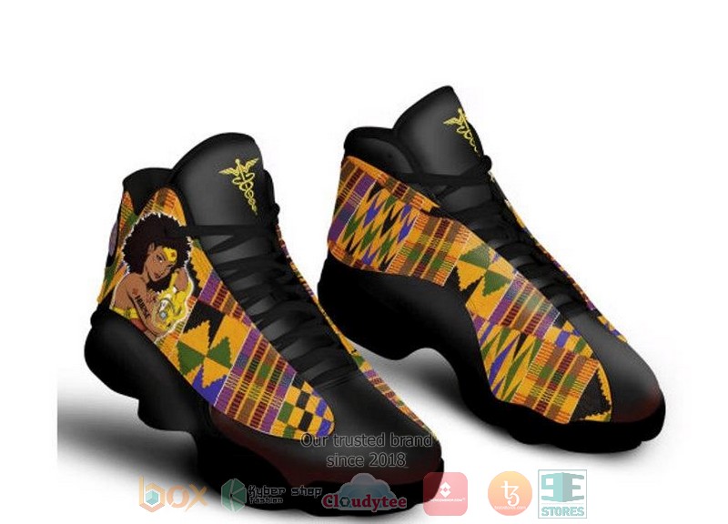 Super Nurse Melanated African Pattern Air Jordan 13 shoes