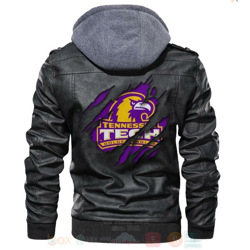 Tennessee Tech Golden Eagles NCAA Black Motorcycle Leather Jacket