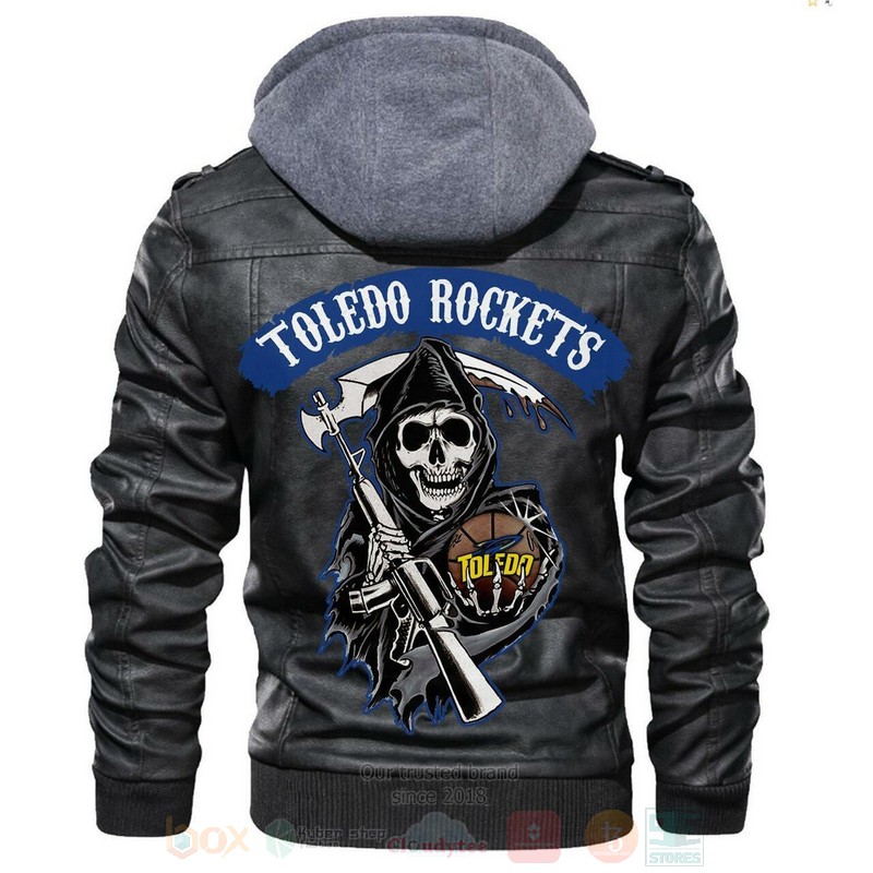 Toledo Rockets NCAA Basketball Sons of Anarchy Black Motorcycle Leather Jacket
