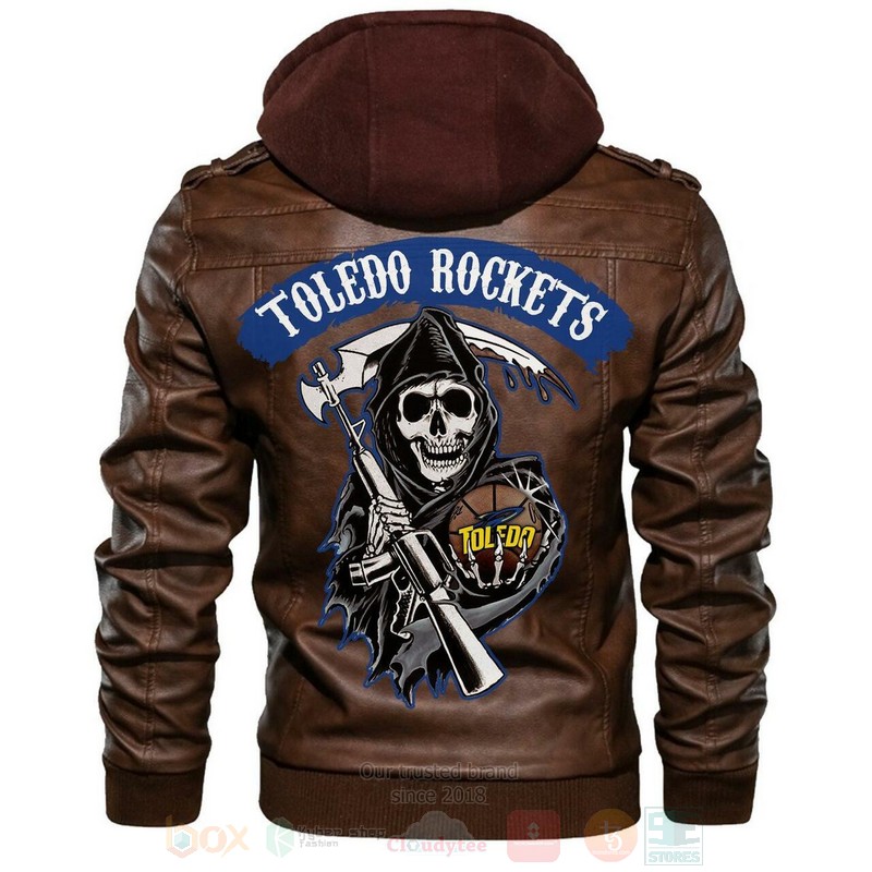 Toledo Rockets NCAA Basketball Sons of Anarchy Brown Motorcycle Leather Jacket