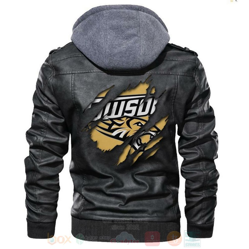 Towson Tigers NCAA Black Motorcycle Leather Jacket