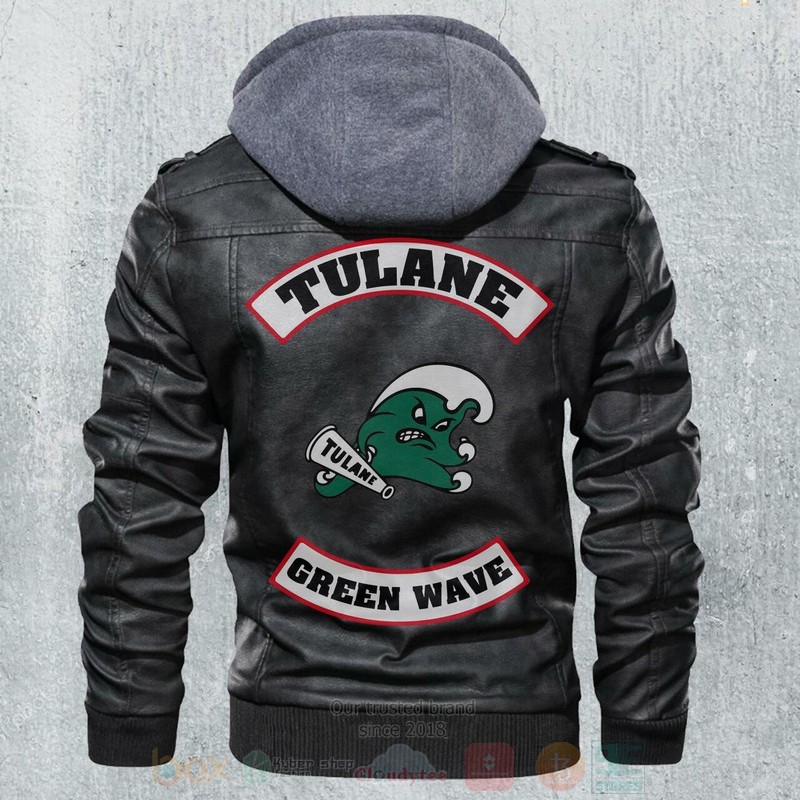 Tulane Green Wave NCAA Football Motorcycle Leather Jacket