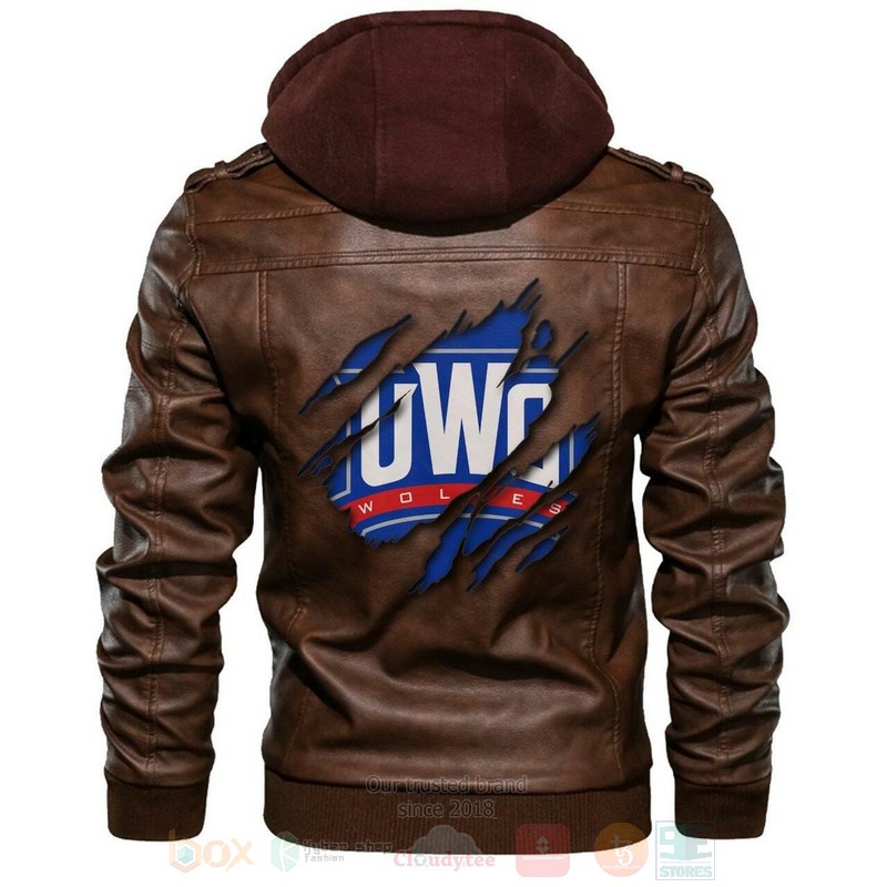 West Georgia Wolves NCAA Brown Motorcycle Leather Jacket