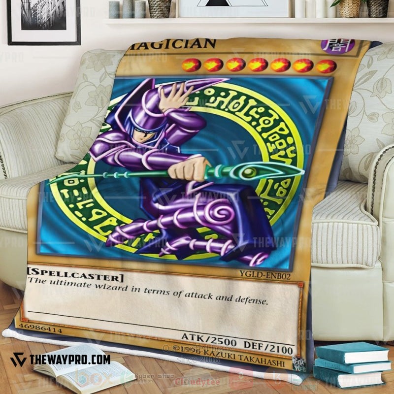 Yu Gi Oh Duel Links Cards Dark Magician Soft Blanket 1 2
