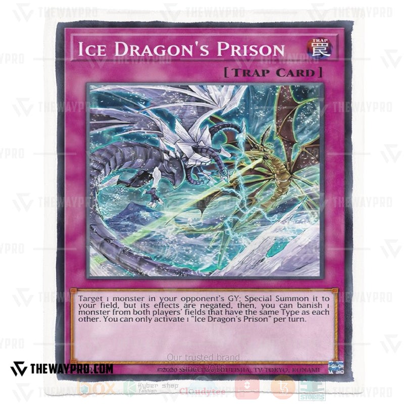 Yu Gi Oh Ice Dragons Prison Soft Blanket 1 2 3
