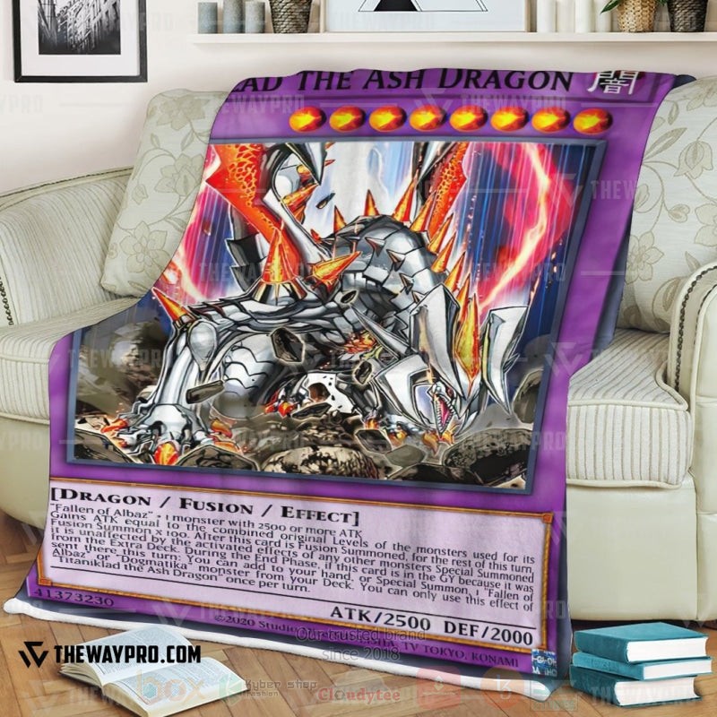 Yu Gi Oh Titaniklad The Ash Dragon Soft Blanket 1 2