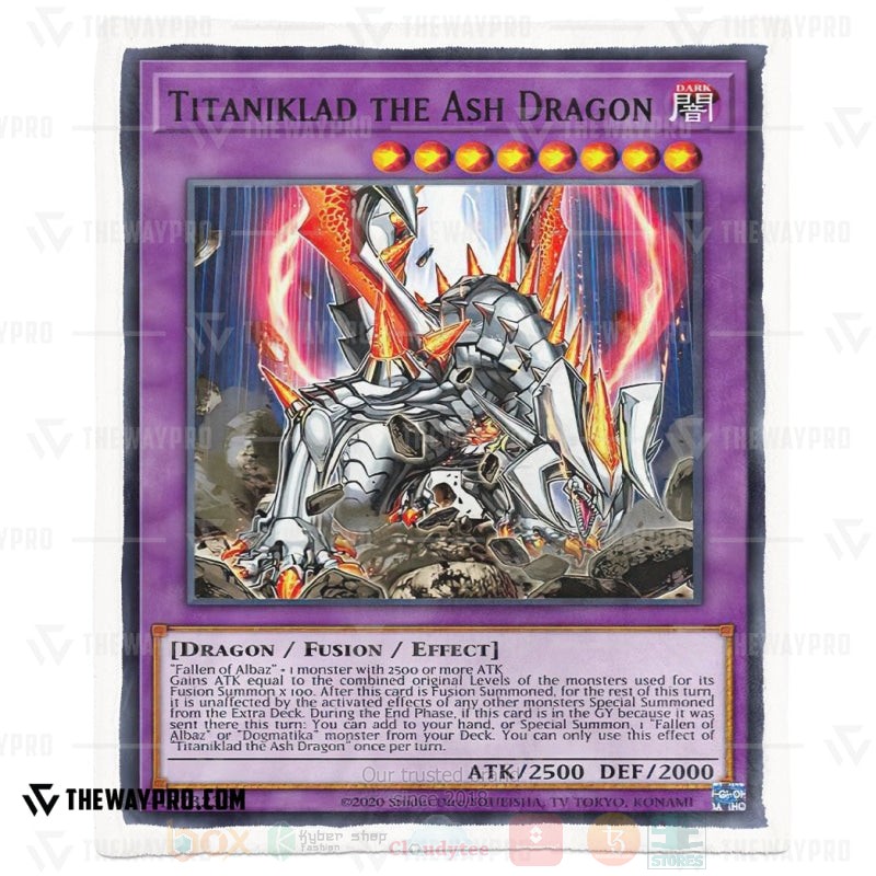 Yu Gi Oh Titaniklad The Ash Dragon Soft Blanket 1 2 3