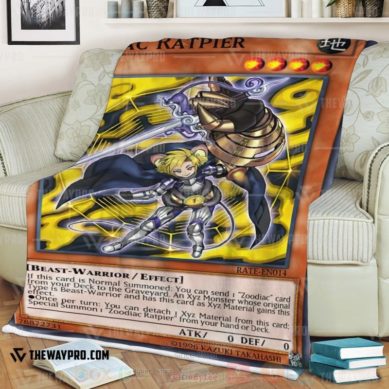 Yu Gi Oh Zoodiac Ratpier Soft Blanket 1 2