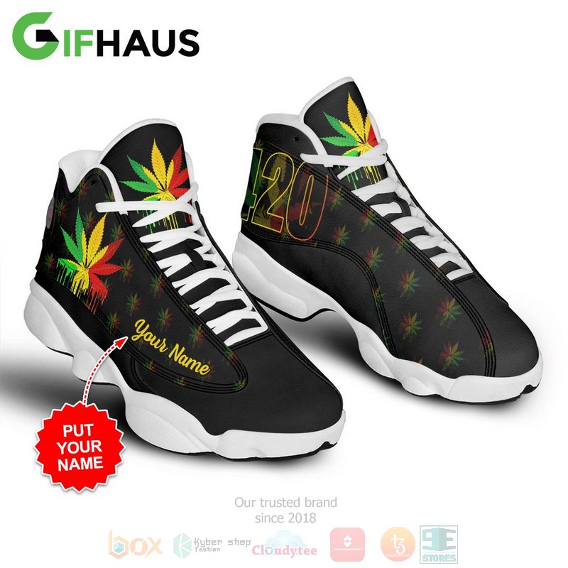 420 Cannabis Culture Custom Name Air Jordan 13 Shoes 1