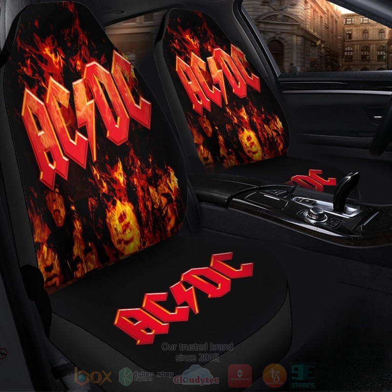 AC DC Rock Band Car Seat Cover