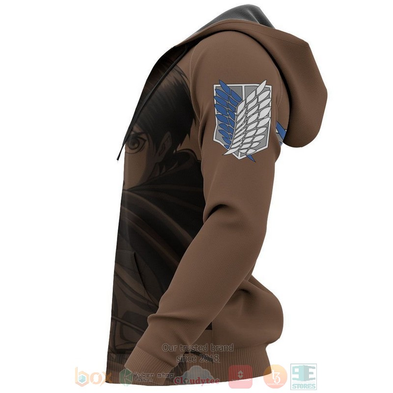 AOT Eren Yeager Attack On Titan Anime 3D Hoodie Bomber Jacket 1 2 3 4