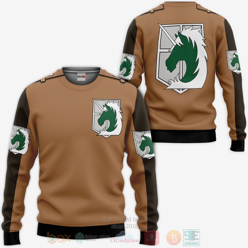 AOT Military Police Uniform Attack On Titan Anime 3D Hoodie Bomber Jacket 1