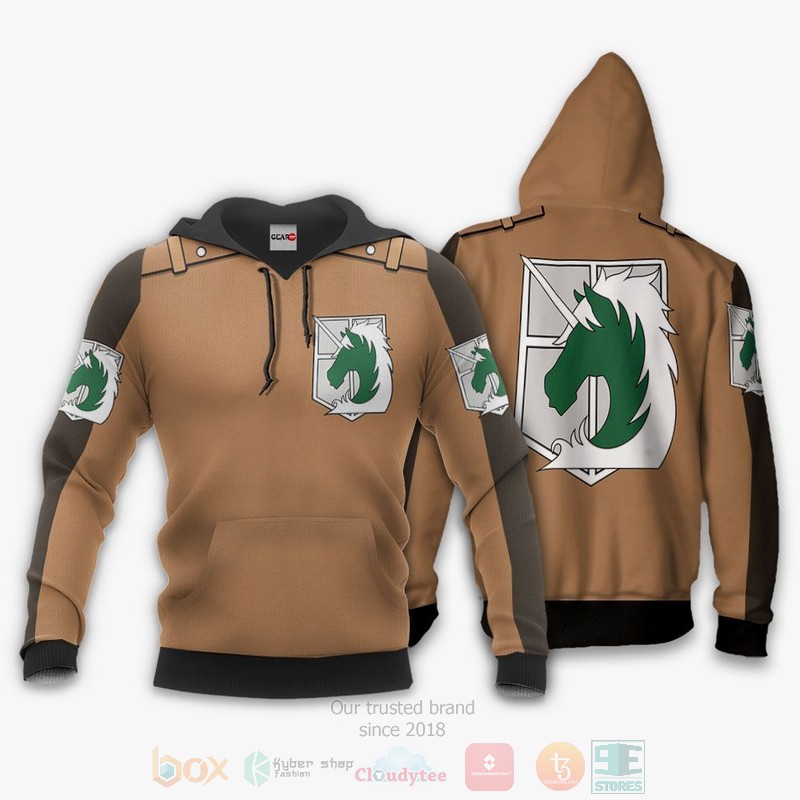 AOT Military Police Uniform Attack On Titan Anime 3D Hoodie Bomber Jacket 1 2