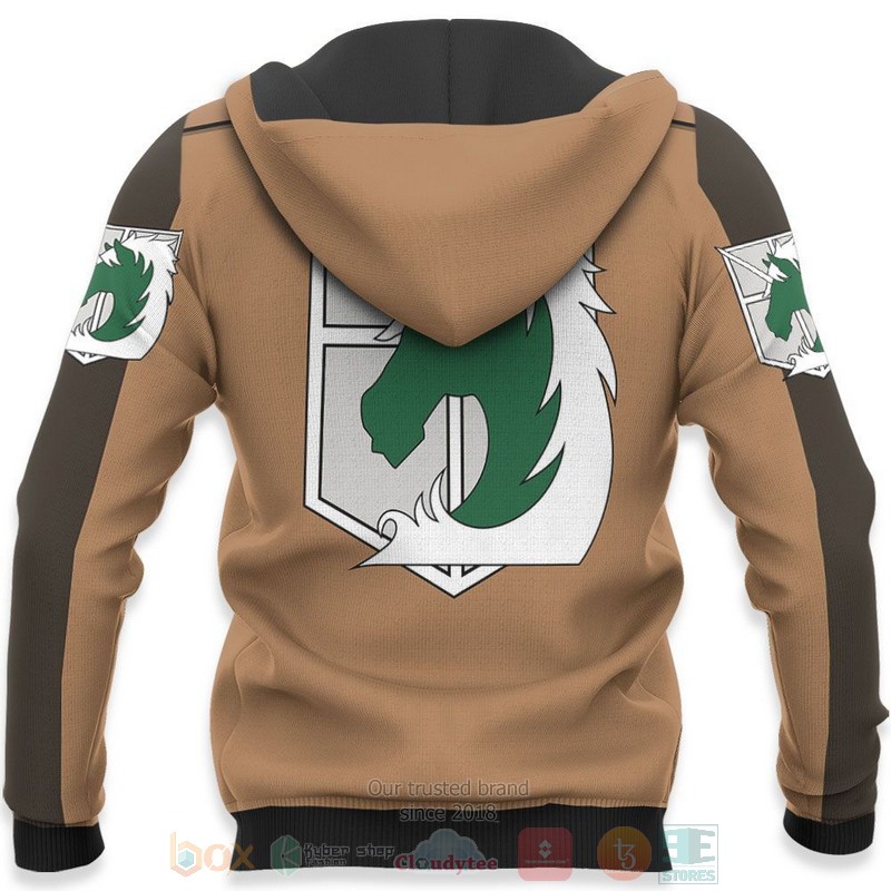 AOT Military Police Uniform Attack On Titan Anime 3D Hoodie Bomber Jacket 1 2 3 4