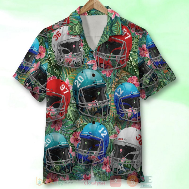 American Football Helmet American Football Hawaiian Shirt 1 2