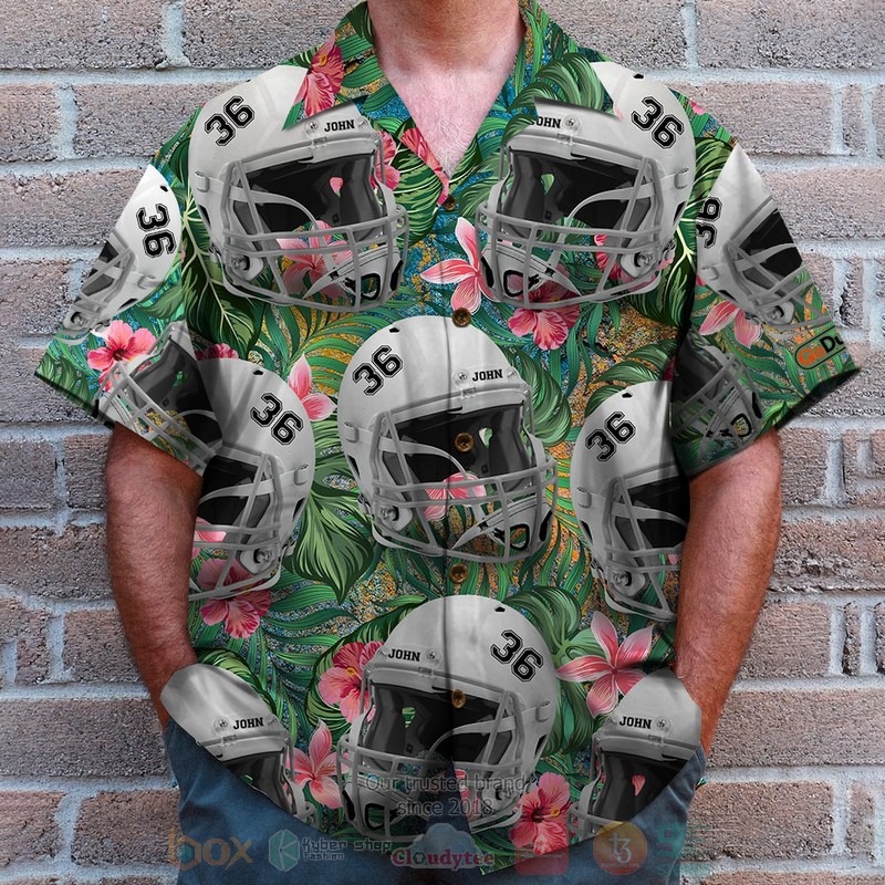 American Football Helmet Seamless Personalized Hawaiian Shirt 1 2