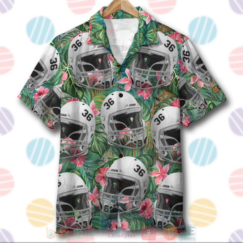American Football Helmet Seamless Personalized Hawaiian Shirt 1 2 3