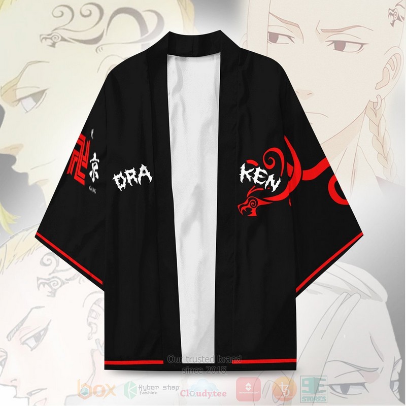 Anime Draken Ryuguji Tokyo Revengers Black Inspired Kimono 1
