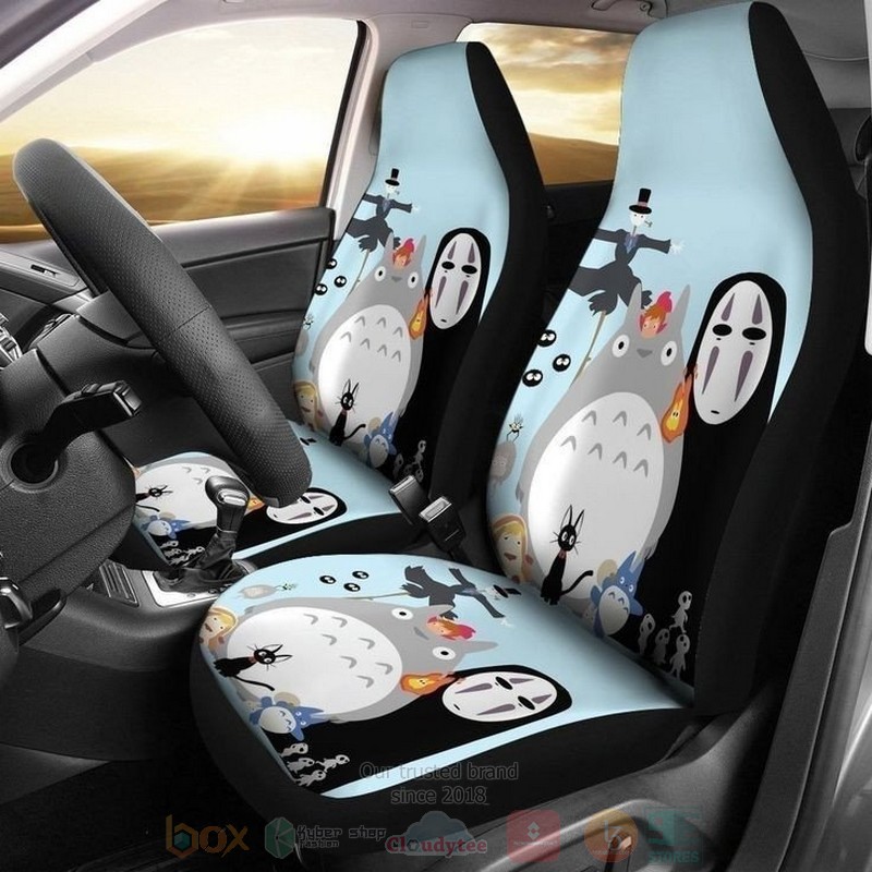Anime Ghibli Totoro and Kaonashi Car Seat Cover