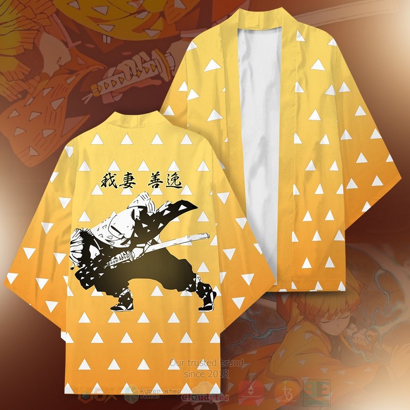 Anime Kimetsu No Yaiba Zenitsu Demon Slayer Inspired Kimono 1