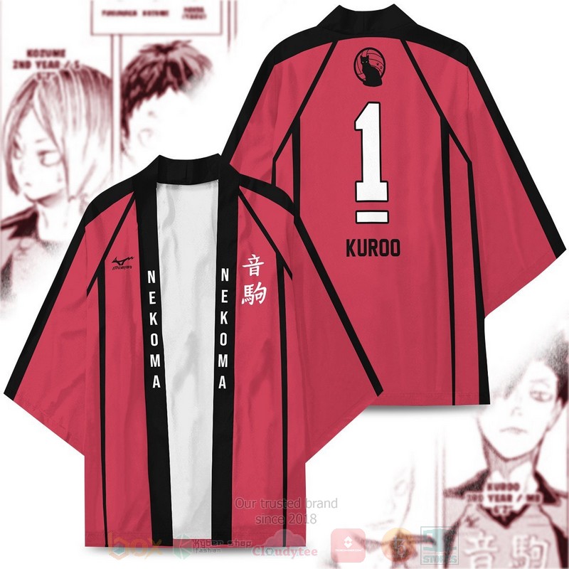 Anime Nekoma High Haikyuu Custom Name Inspired Kimono 1