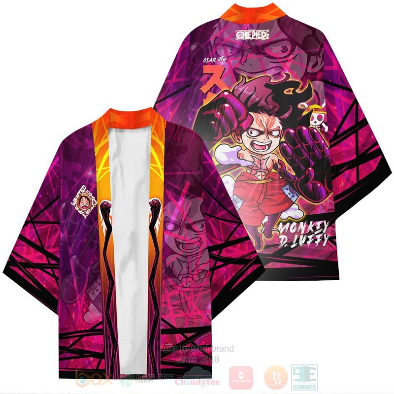 Anime One Piece Luffy Gear Fourth Inspired Kimono