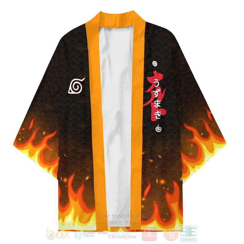 Anime Uzumaki Emblem Naruto Inspired Kimono 1 2