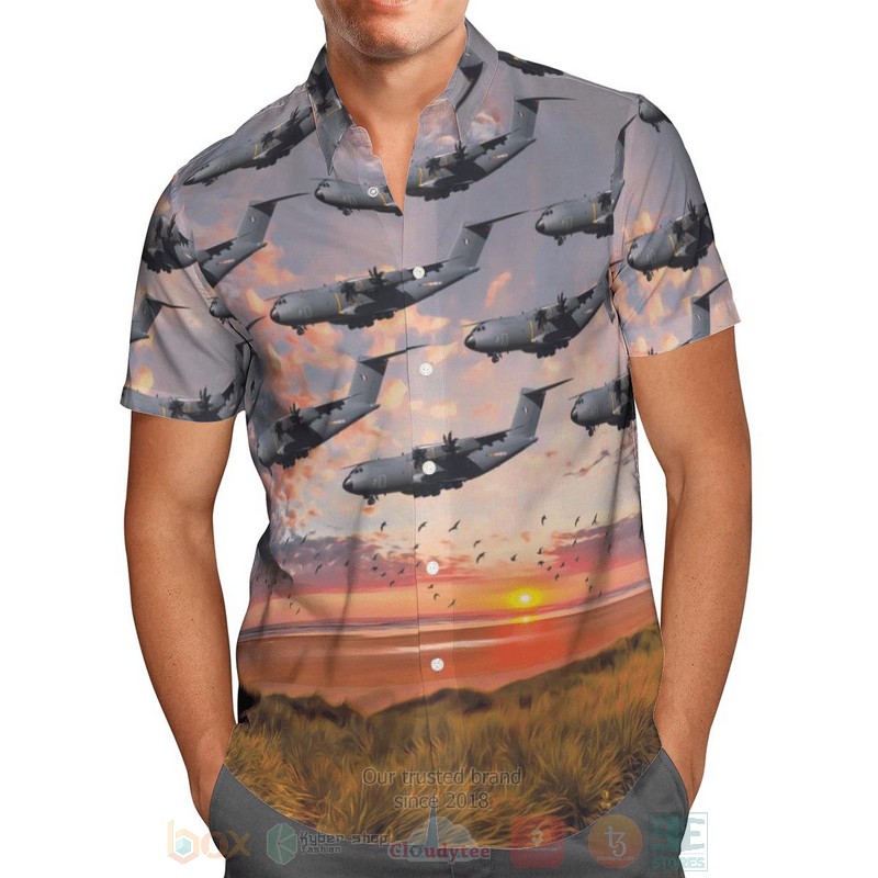 Armee de lair et de lespace AAE Airbus A400M Atlas Hawaiian Shirt Short 1
