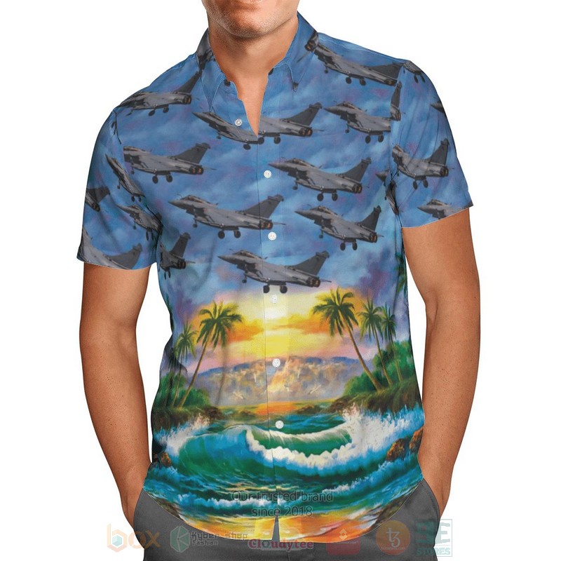 Armee de lair et de lespace AAE Dassault Rafale Hawaiian Shirt 1