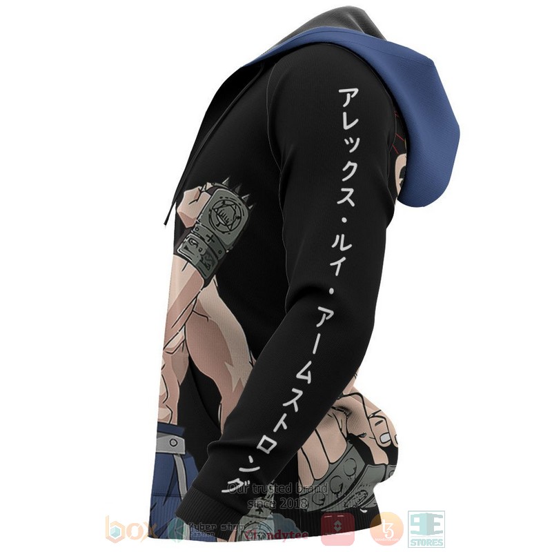 Armstrong Alex Louis Custom Fullmetal Alchemist Anime 3D Hoodie Bomber Jacket 1 2 3 4 5