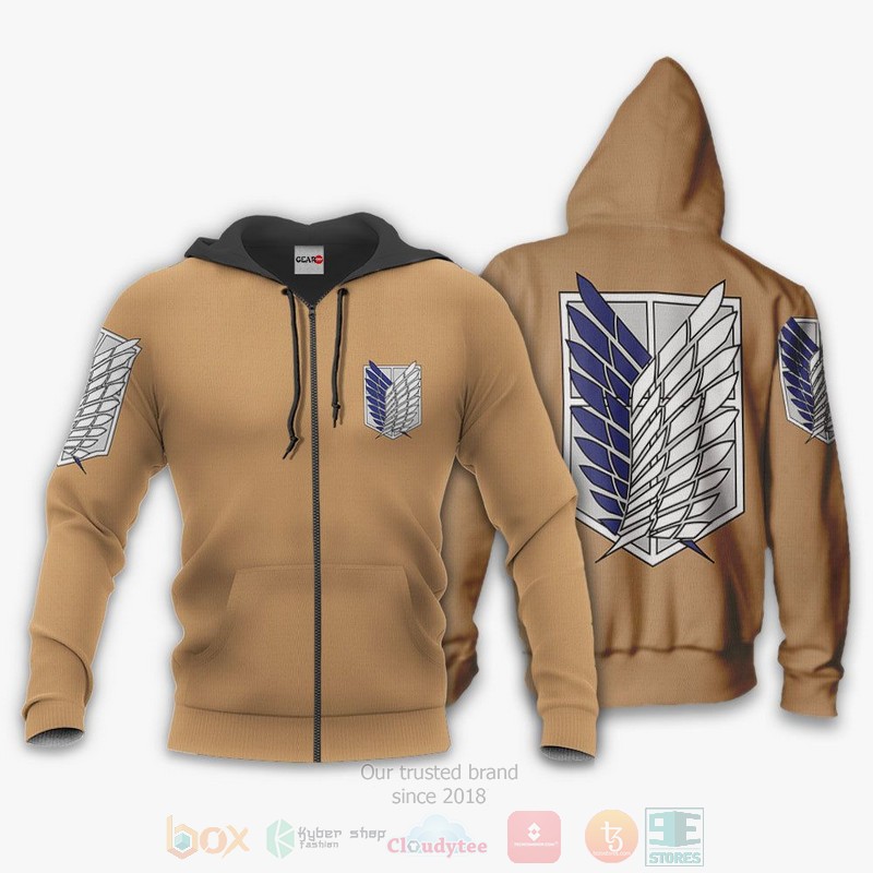 Attack On Titan Wings Of Freedom Scout Regiment Anime 3D Hoodie Shirt 1