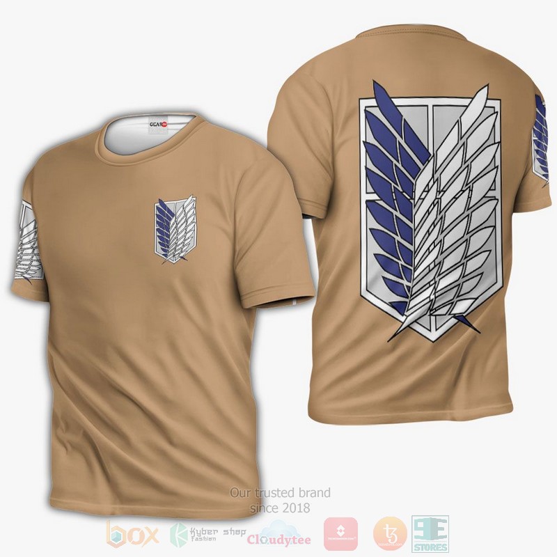 Attack On Titan Wings Of Freedom Scout Regiment Anime 3D Hoodie Shirt 1 2 3