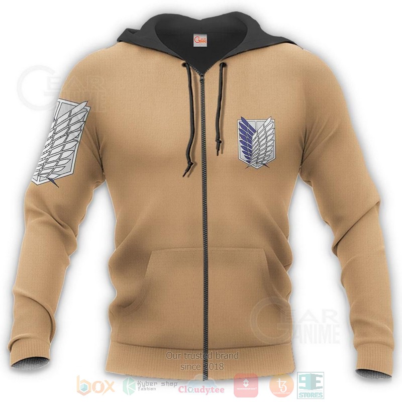 Attack On Titan Wings Of Freedom Scout Regiment Anime 3D Hoodie Shirt 1 2 3 4 5 6