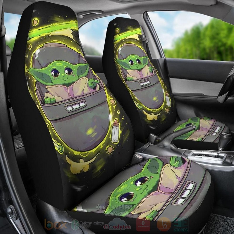 Baby Yoda Star Wars Green Car Seat Cover