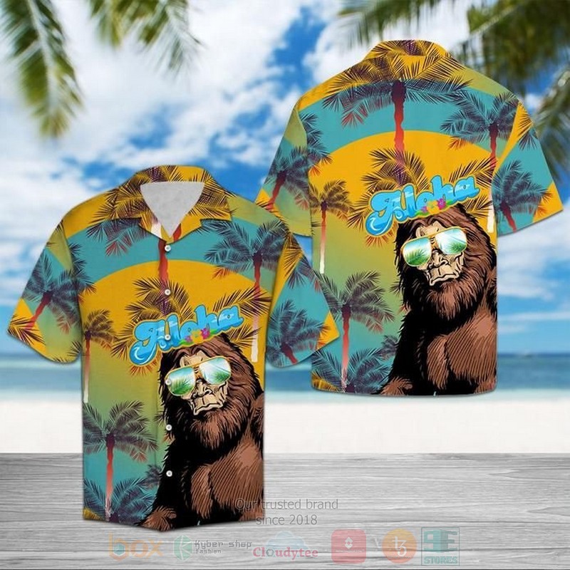 Bigfoot Aloha Short Sleeve Hawaiian Shirt