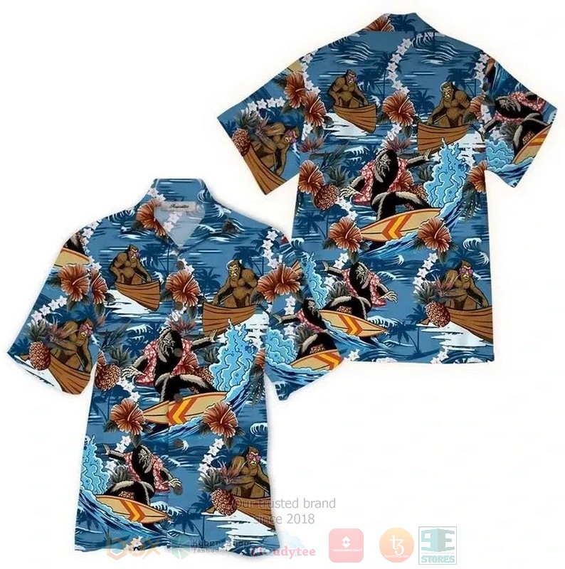 Bigfoot Short Sleeve Hawaiian Shirt