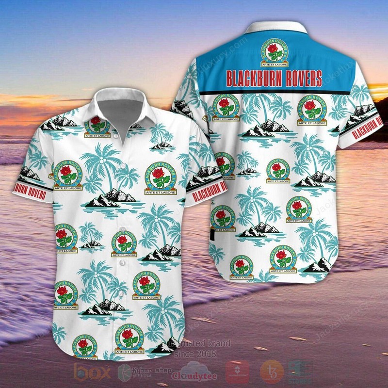 Blackburn Rovers Hawaiian Shirt Short