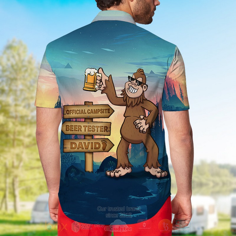 Camping Bigfoot Official Campsite Beer Tester Custom Name Hawaiian Shirt 1 2 3