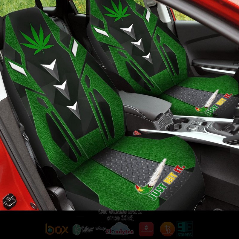 Cannabis Just Hit It Green Car Seat Cover