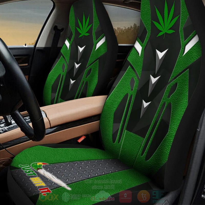 Cannabis Just Hit It Green Car Seat Cover 1