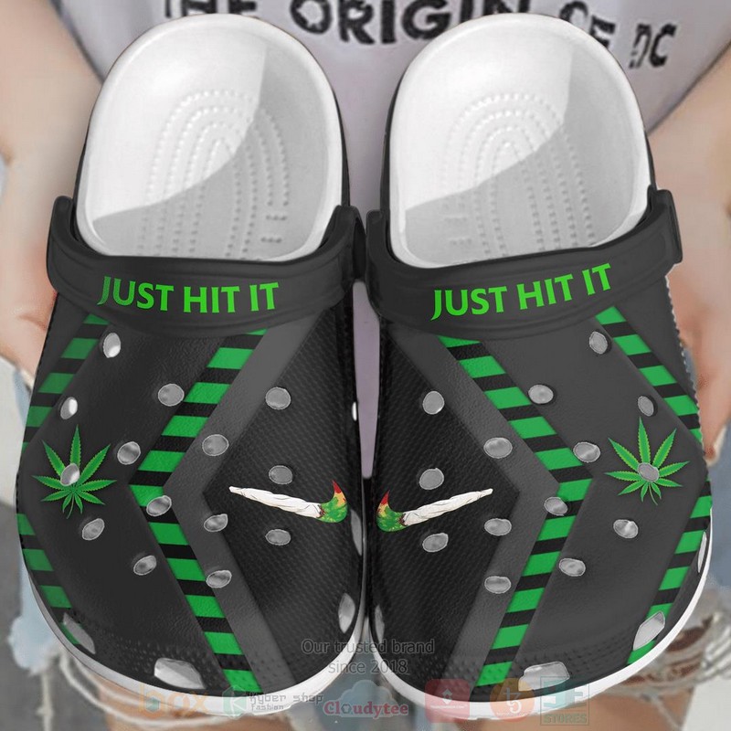 Cannabis Just Hit It Grey Crocs Shoes