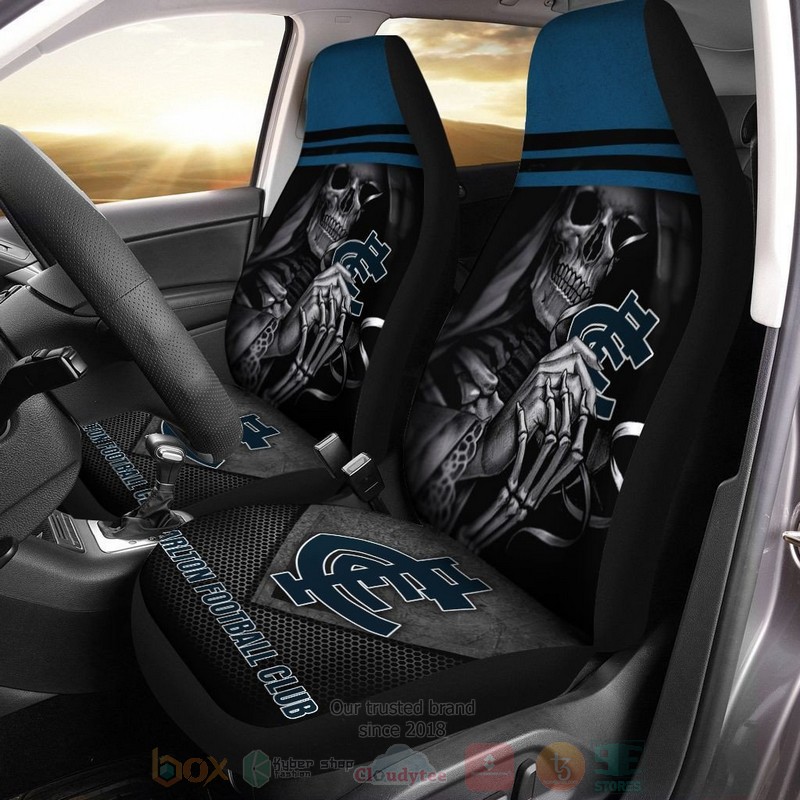 Carlton Football Club Black Car Seat Cover