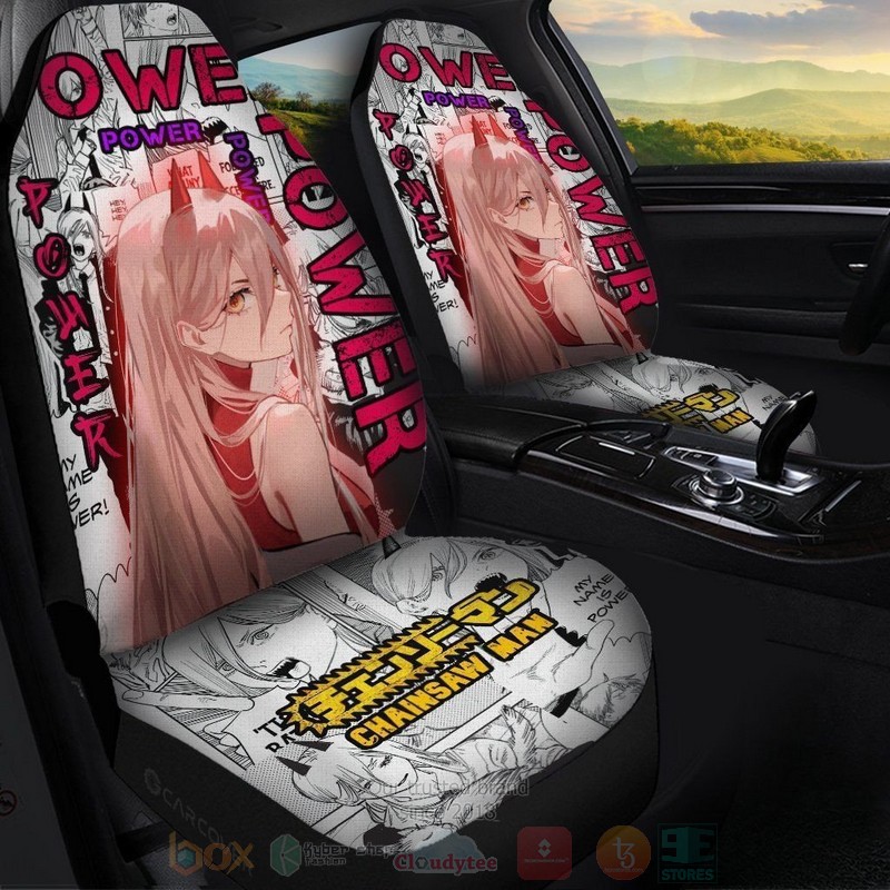 Chainsaw Man Power Anime Car Seat Cover
