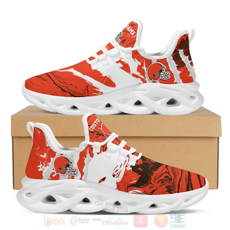 Cleveland Browns NFL American Custom Name Clunky Max Soul Shoes