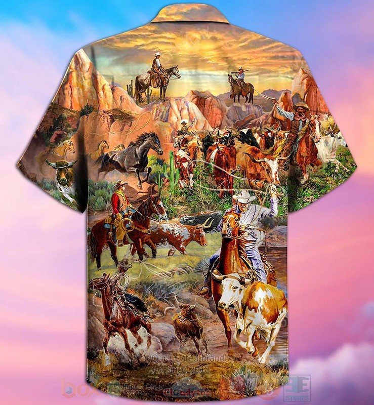 Cowboy Desert Life Horse Hawaiian Shirt 1